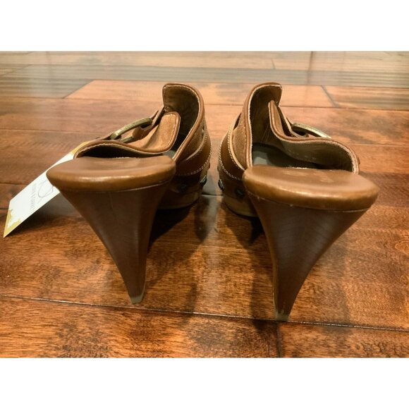Cole Haan Brown Suede Slide Mules W/ Harness & Studded Detail, Size 6 (US) - Picture 6 of 10